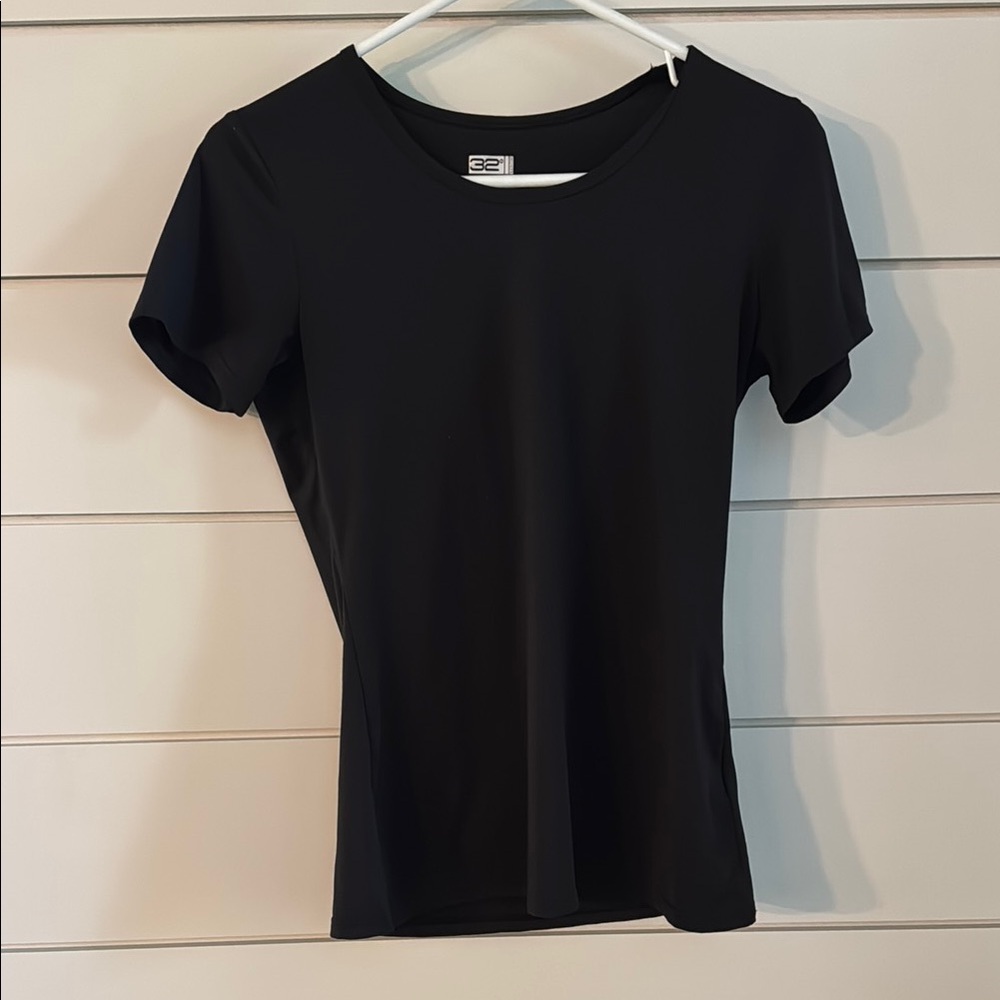 32 Degrees Fitted Black Short Sleeve Tee